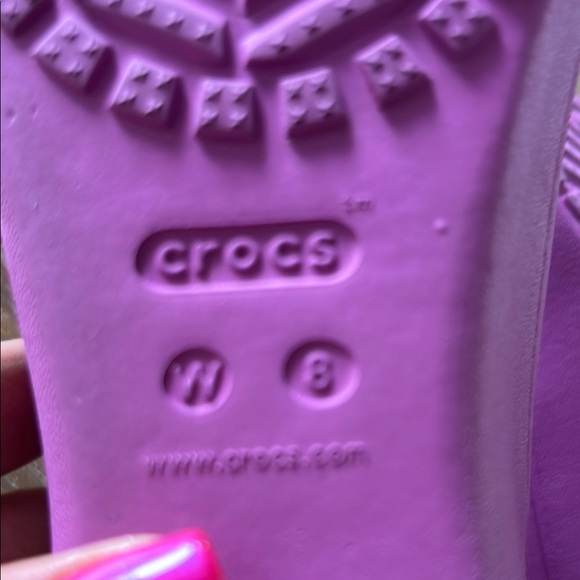 Crocs Women's Pink Slingback Peep-toe Shoes Sz 8 - Picture 7 of 8